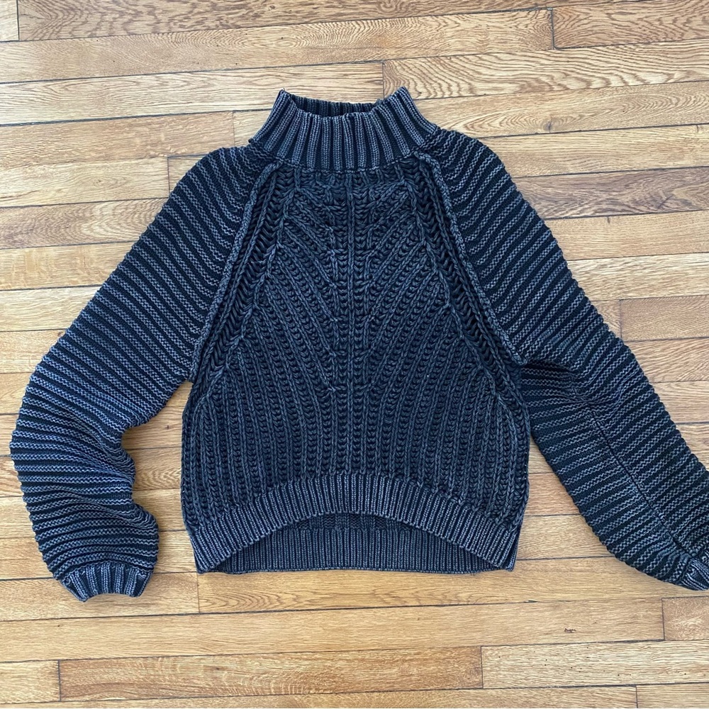 Free People Sweatheart Balloon Sleeve sweater